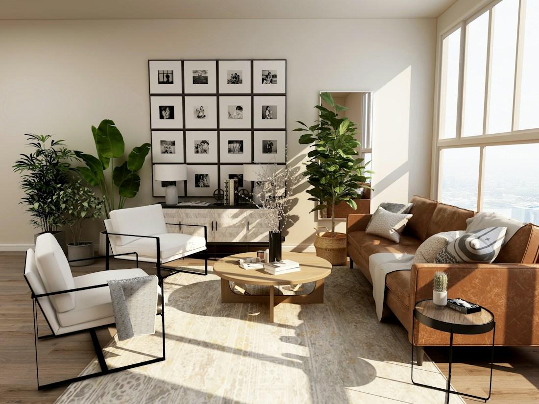 Un intérieur lumineux aux finis naturels